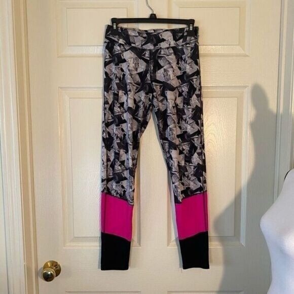 Champion women's multicolor patterned athletic spandex high rise leggings sz XL - Picture 1 of 8